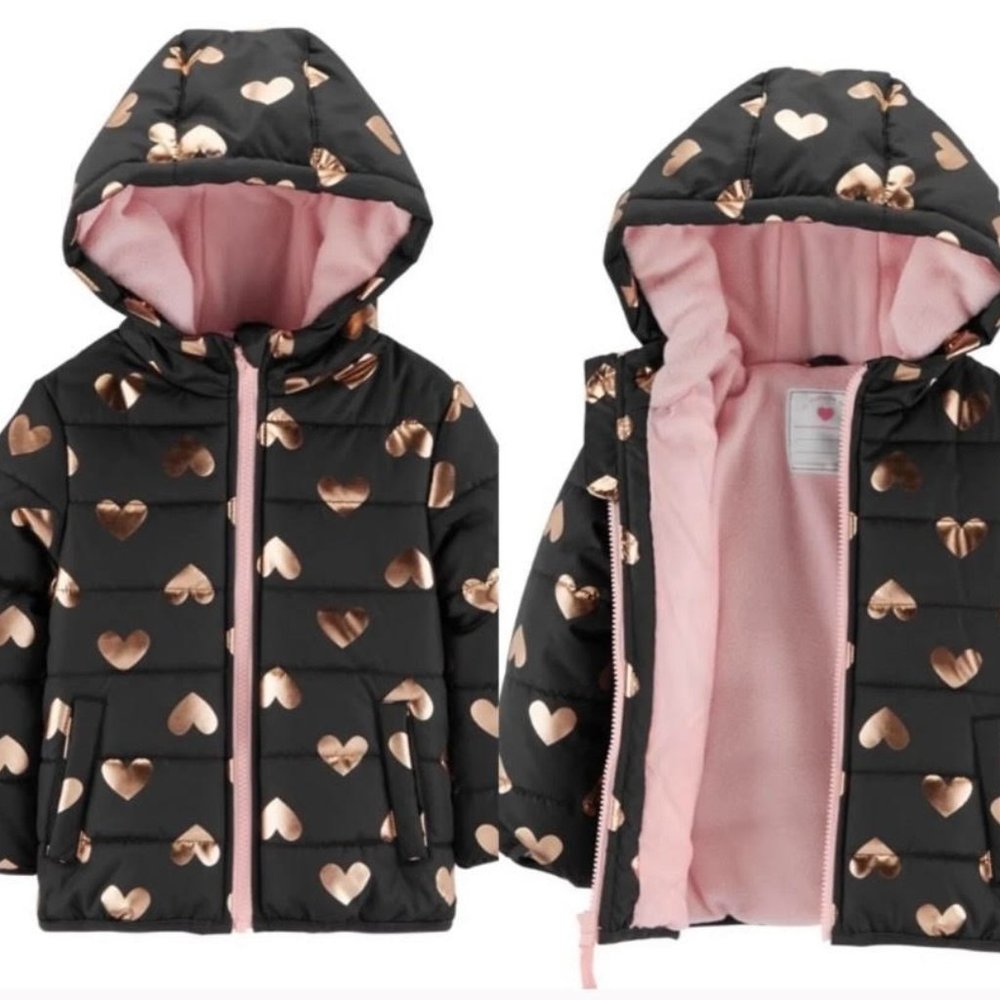 CARTER'S Foil Heart Puff Jacket 24 Months